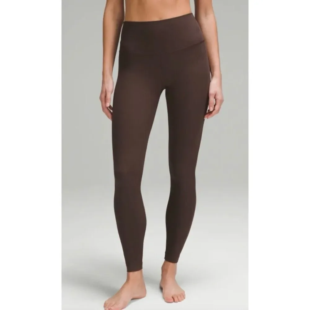 lululemon Align™ High-Rise Ribbed Pant 28” in Espresso Size 4 ~ excellent